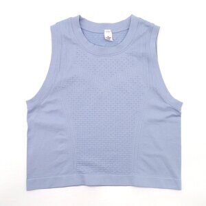 Z by Zella Blue Ribbed Cropped Tank Top Womens Extra Small Stretch Athletic Gym